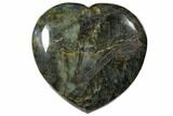 Flashy Polished Labradorite Heart - Madagascar #126697-1
